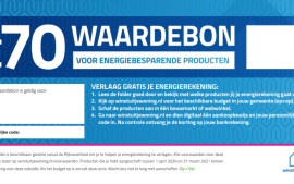 Voucheractie: € 70 om energie te besparen! 