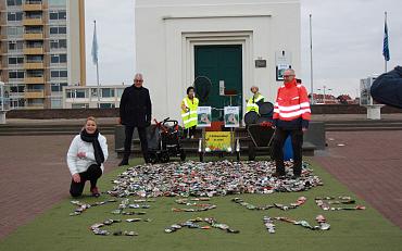 Ludieke actie om aandacht voor blikjes als zwerfafval