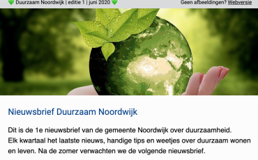 Gemeente Noordwijk start met de Nieuwsbrief Duurzaam Noordwijk