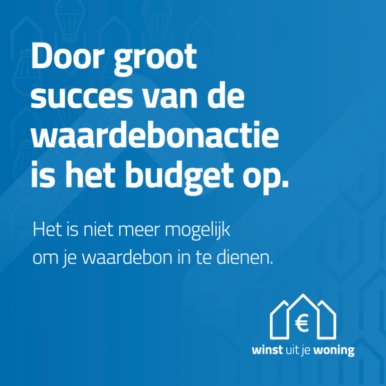 Voucher budgetten zijn op